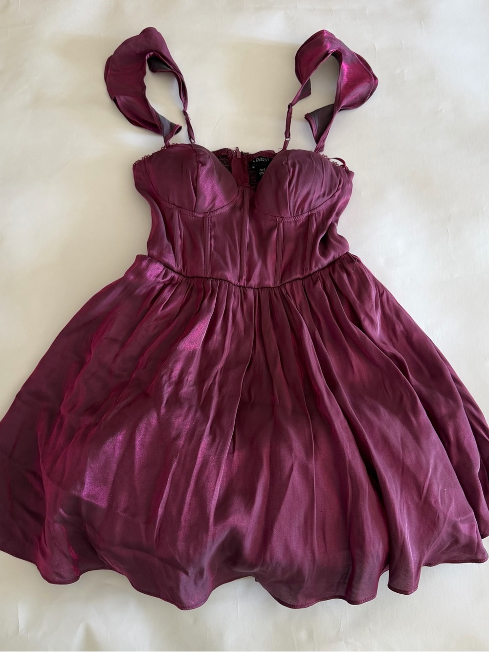 B Darlin Wine/Magenta Mini Dress - Picture 4 of 5